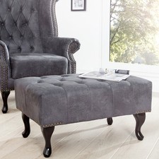 Chesterfield Fußhocker antik