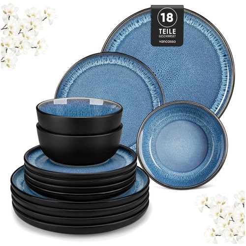 Geschirrset personen blau - 6,