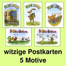 10 25 50 100 witzige Osterkarten, Postkarten lustige Cartoons Osterpostkarten #1