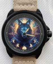 Gothic Blue Wolf Mondphasen