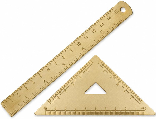 Messing lineal set - set, 15cm