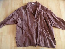 LIGHTS schöne weite Blusenjacke m. Leinen Lagenlook braun Gr. M TOP  ZC215