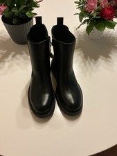 Stiefel Gr.37 von Gina 20cm  hoch Schwarz mit Reißverschluss Neu mit Glitzer 