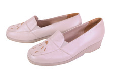Fasan Slipper Damen Schuhe Leder Loafer Gr. 38 creme schimmernd Komfort CR64