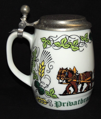 Bierkrug zinndeckel - bierkrug,
