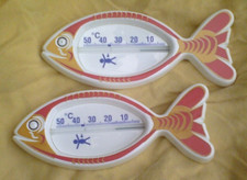 2 Fisch Bade Thermometer