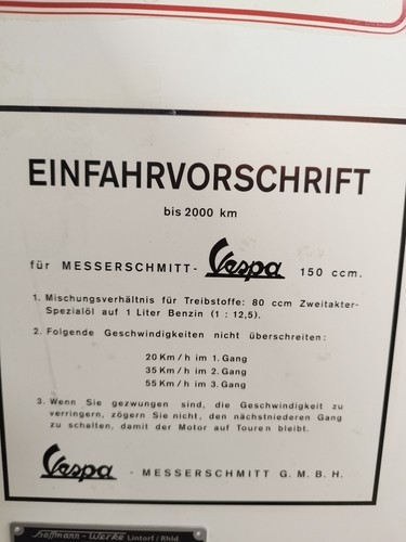 Vespa einfahrvorschrift - vespa,