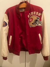 San Francisco 49ers Footballjacke Leder/Filz Gr. L (College Jacke)