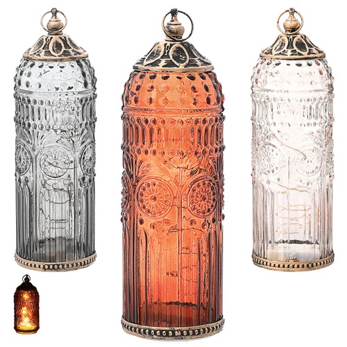 Led windlicht oriental glas - led,