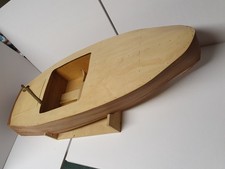 Modell Motorboot   " Wooden Model Boat " "RIVA"  60er Jahre Eigenbau, kein Robbe