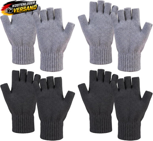 Fingerlose handschuhe 4er - fingerlose, set