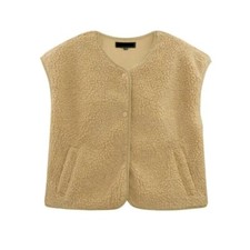 Damen Weste Plüschweste