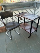Art Deco Bauhaus Barwagen, Beistelltisch, Servierwagen, Holz