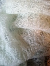 Edle Handarbeit, pistazie, Lace Schal hochwertigem Kid Mohair + Seide