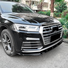 Frontspoiler Lippe Vorne für Audi Q5 S-Line SQ5 Pre-Facelift 18-20 Schwarz Glanz