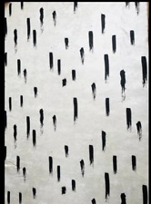 Wohnzimmer Teppich Kurzflor Modern, Anti-Rutsch-Rücken und 3D-Optik, 160x230 cm