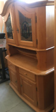 Küchenbuffet - Vitrinenschrank Vollholz naturbelassen