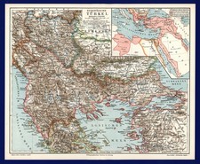 Türkei - Landkarte anno 1897