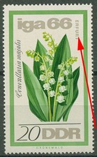 DDR 1966 Gartenbauausstellung IGA mit Plattenfehler 1189 F 3 postfrisch