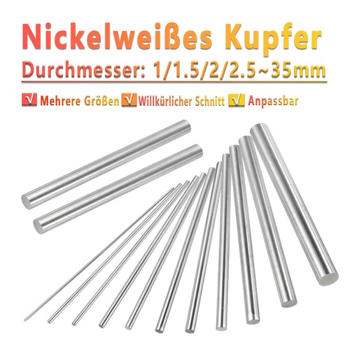 Neusilber rundstange φ1 - neusilber,