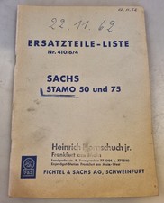 Original F&S SACHS Stamo 50 & 75 Ersatzteilliste Nr.620310 Ausgabe 1962