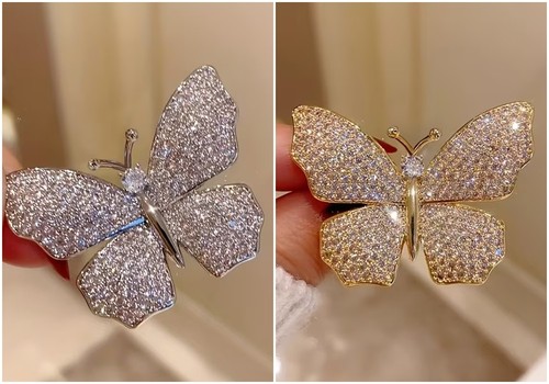 Schmetterling brosche strass - schmetterling,