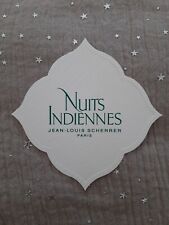 Carte Parfumée - Parfum Card. Louis Scherrer Jeans - Nuits Indianes 