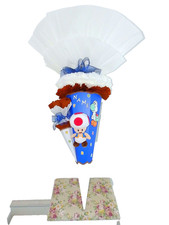 Schultüte Super Mario Zuckertüte Super Mario Figur abnehmbar mit Name neu