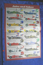 Poster Formel 1 Wagen + Helme