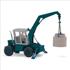 Busch 54405 TIH 445 Schlepper  (1975) mit Fahrer und Betonrohr 1:87/H0 NEU/OVP