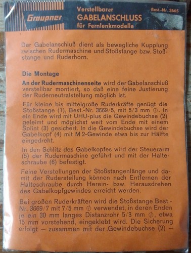 Graupner 3665 verstellbarer - 3665,