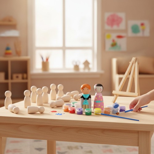 Holzspielfiguren malset - holzspielfiguren, 50
