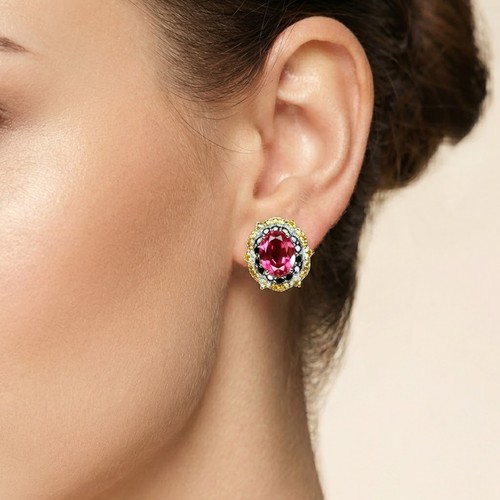 Elegante ohrringe rosa - ohrringe,