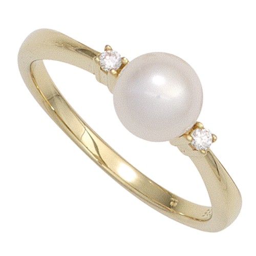 585 gelbgold damen ring - 585,