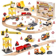 Holzeisenbahn baustelle - holzeisenbahn,,