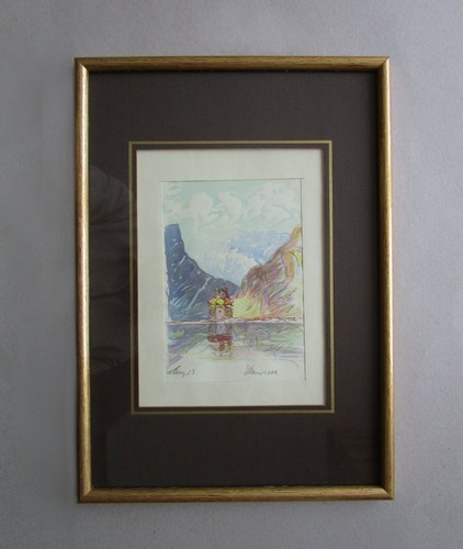 Antik original aquarell - antik,, original-aquarell