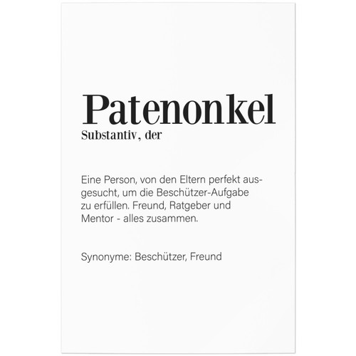 Definition patenonkel - definition:,