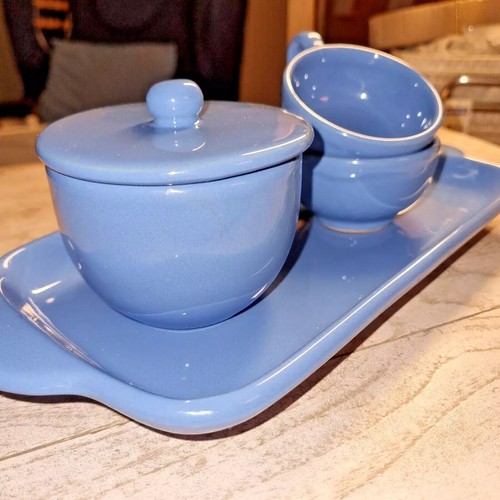 Kaffeeset für zwei blau - :, 2