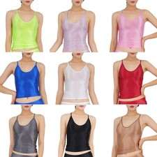 Damen glänzend crop top - glänzend,