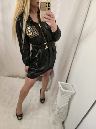 Kleid minikleid leder - minikleid,