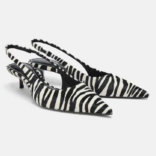 Animalier zebra slingback - zebra,