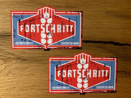 Fortschritt aufkleber - 2x,