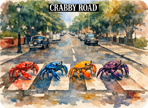 Lustige crabby road mausmatte - crabby,
