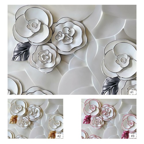 Fototapete weiß blumen - weiß, 3d