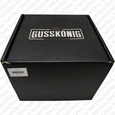 GUSSKÖNIG Dutch Oven Set - Eingebrannter Dutch Oven 7 Liter - Feuertopf Gusseise