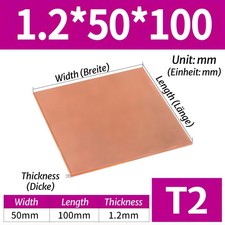 Kupferplatte 0,3mm 0,5mm 0,6mm