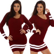 Damen Strickkleid Streifen