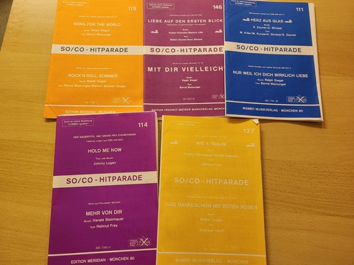 Hitparade 5 notenhefte - hitparade,