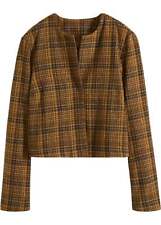 Kurzer Blazer mit Wollanteil Gr. 36 Gelb Braun Dunkelgelb Damenblazer Sakko Neu*