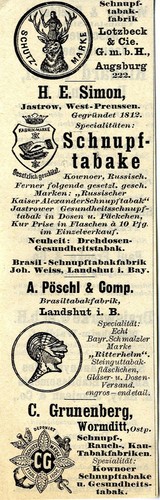 Schnupf tabak fabriken - schnupf-,